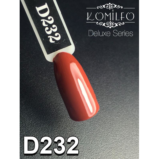 Гель-лак Komilfo Deluxe Series D232 (шоколадный, эмаль), 8 мл2