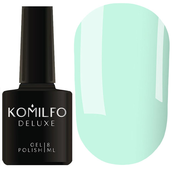 Гель-лак Komilfo Deluxe Series D145 (нежно-бирюзовый, эмаль), 8 мл