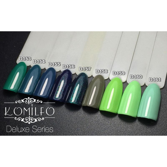 Гель-лак Komilfo Deluxe Series D153 (зелёный, эмаль), 8 мл3