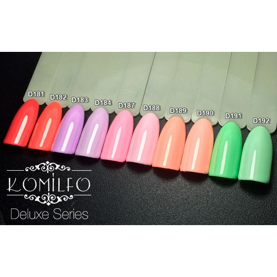 Гель-лак Komilfo Deluxe Series D182 (яркий коралловый, неоновый), 8 мл3