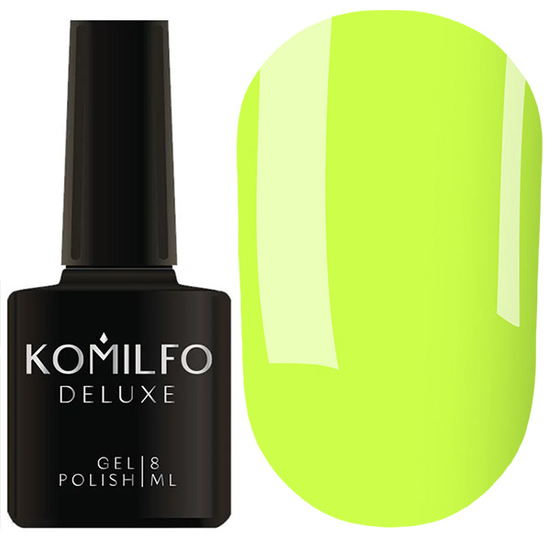 Гель-лак Komilfo Deluxe Series D263 (яскравий салатовий, емаль), 8 мл