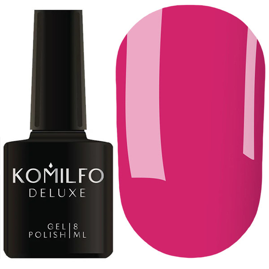 Гель-лак Komilfo Deluxe Series D052 (насыщенный ярко-розовый, эмаль), 8 мл