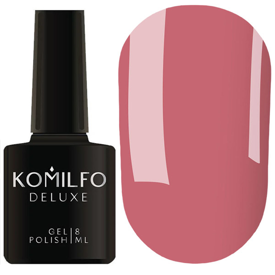 Гель-лак Komilfo Deluxe Series D056 (темный бордово-розовый, эмаль), 8 мл