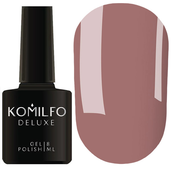 Гель-лак Komilfo Deluxe Series D061 (темний рожево-коричневий, емаль), 8 мл