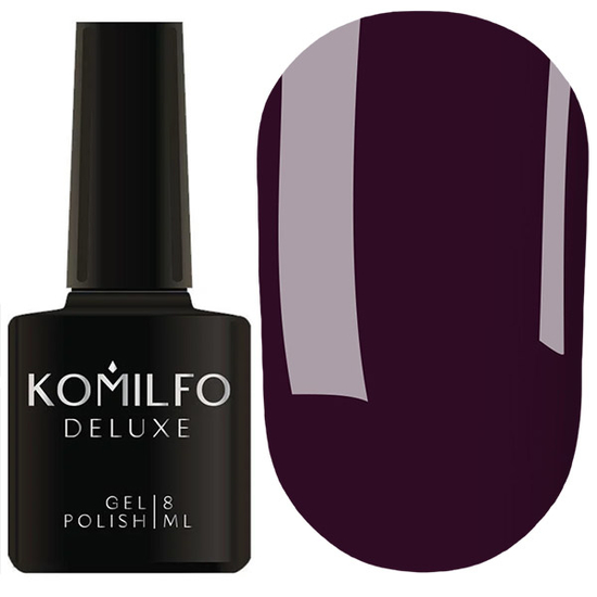 Гель-лак Komilfo Deluxe Series №D101 (темно-фиолетовый, эмаль), 8 мл