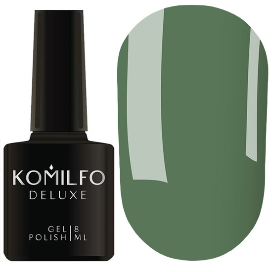 Гель-лак Komilfo Deluxe Series D218 (приглушенный, зеленовато-бирюзовый, эмаль), 8 мл