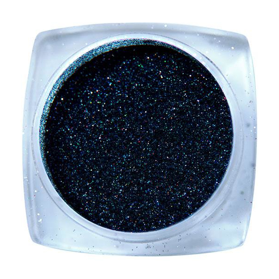 Komilfo блискітки 001, розмір 0,1 мм, (чорні, голограма), 2,5 г