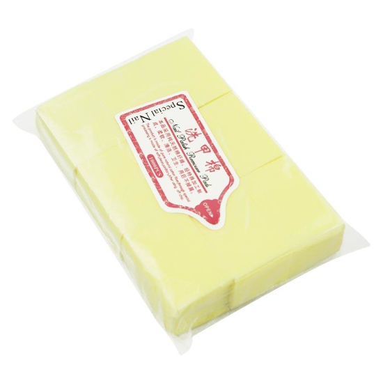 Безворсовые салфетки жесткие Special Nail 6х4см, упаковка желтые