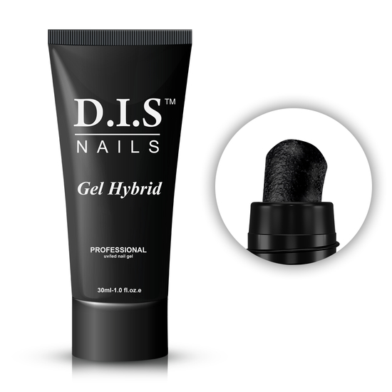 Акрил-гель DIS Gel Hybrid PolyGel №13 (чорний), 30 мл, Колір: 13
