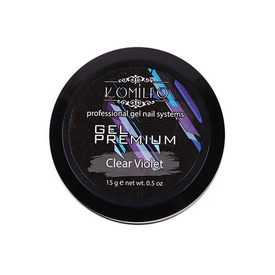 Komilfo Gel Premium Clear Violet, 15 г, Об`єм: 15 г, Колір: Clear Violet5