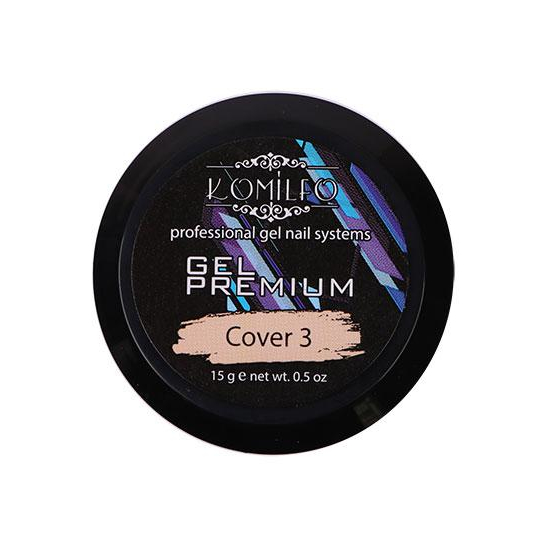 Komilfo  Gel Premium Cover 3, 15 г, Объем: 15 г, Цвет: Cover 37