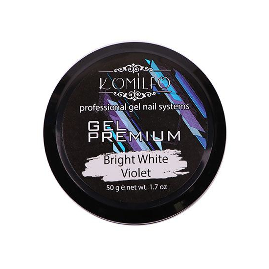 СКИДКА Komilfo  Gel Premium Bright White Violet, 50 г, Объем: 50 г, Цвет: Bright White Violet5