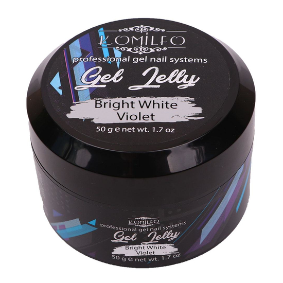 СКИДКА Komilfo  Gel Premium Bright White Violet, 50 г, Объем: 50 г, Цвет: Bright White Violet6