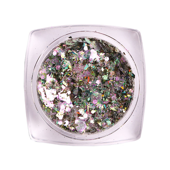 Komilfo блискітки MIX chameleon 007, мікс розмірів, (рожевий / зелений / золотий), 1,5 г, Колір: 007