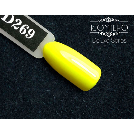 Гель-лак Komilfo Deluxe Series D269 (желтый, неоновый, эмаль), 8 мл2