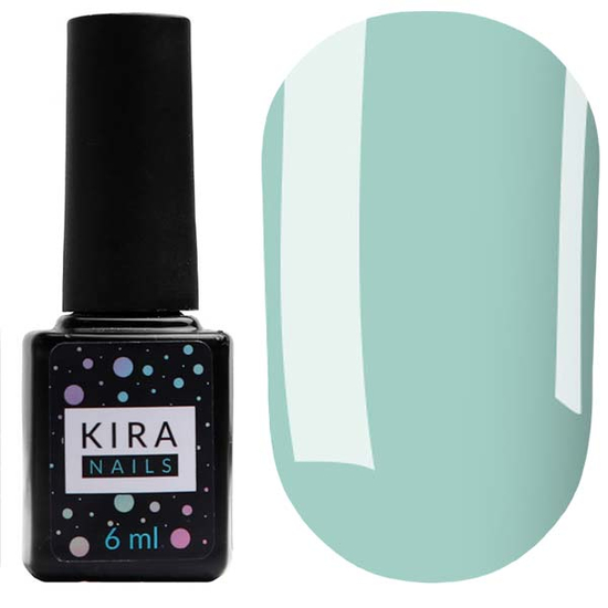 Гель-лак Kira Nails №026 (світлий бірюзовий, емаль), 6 мл