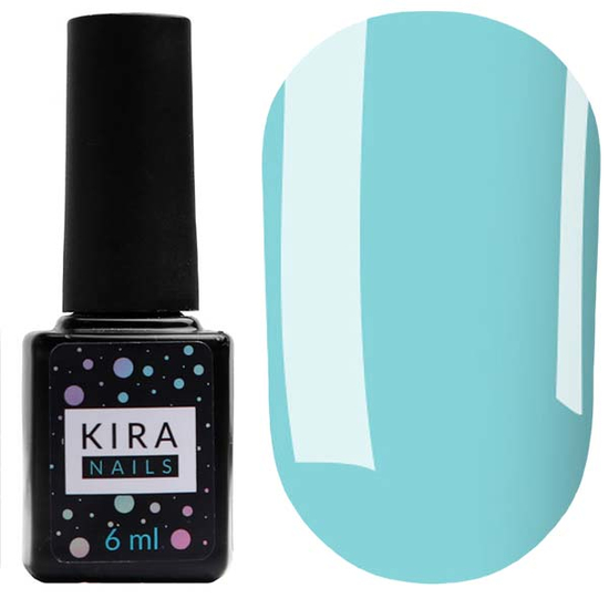 Гель-лак Kira Nails №027 (блакитний, емаль), 6 мл