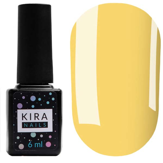 Гель-лак Kira Nails №073 (сонячний жовтий, емаль), 6 мл