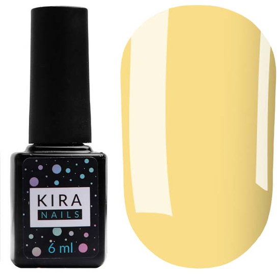 Гель-лак Kira Nails №074 (світло-жовтий, емаль), 6 мл
