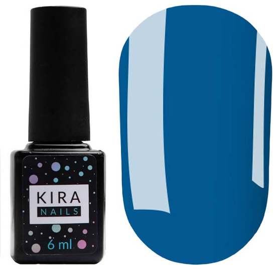 Гель-лак Kira Nails №080 (темно-лазурный, эмаль), 6 мл