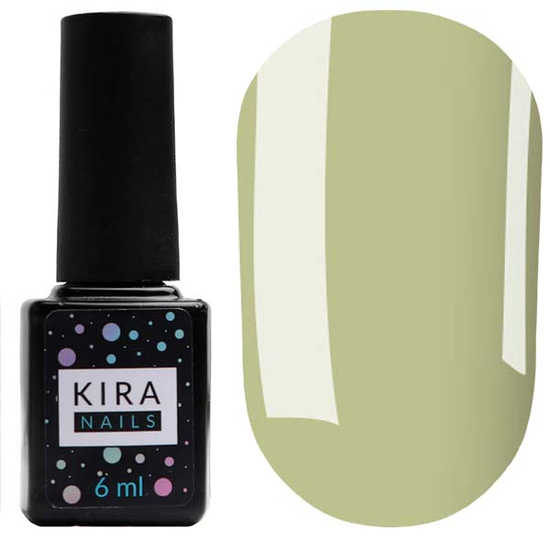 Гель-лак Kira Nails №122 (блідий сіро-салатовий, емаль), 6 мл