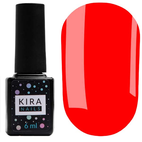 Гель-лак Kira Nails №143 (темно-морквяний, емаль), 6 мл