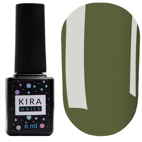 Гель-лак Kira Nails №148 (темно-зеленый, эмаль), 6 мл