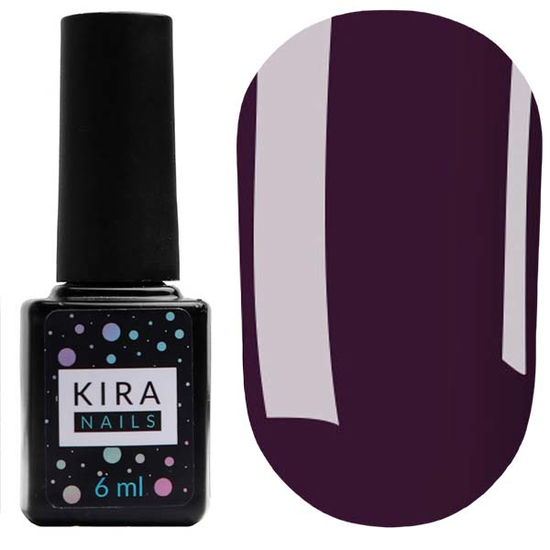 Гель-лак Kira Nails №153 (темный баклажан, эмаль), 6 мл