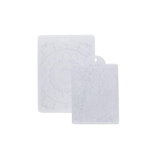 Подвійний силіконовий штамп з кристалами3