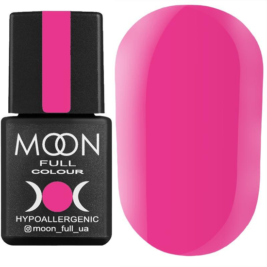 Гель-лак MOON FULL color Gel polish №121 (глубокий ярко-розовый, эмаль), 8 мл