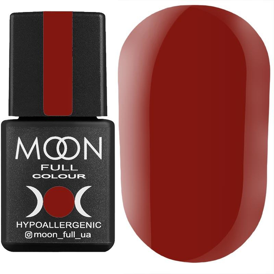 Гель-лак MOON FULL color Gel polish №139 (темно-червоний, емаль), 8 мл