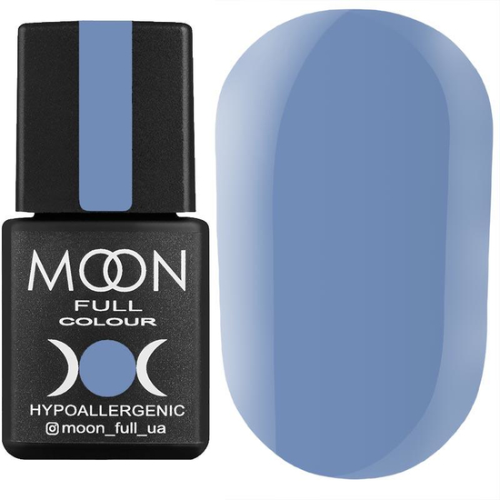 Гель-лак MOON FULL color Gel polish №154 (голубой с серым подтоном, эмаль), 8 мл