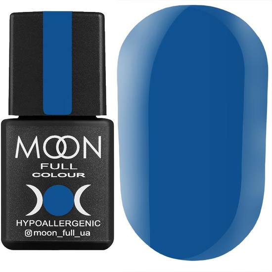 Гель-лак MOON FULL color Gel polish №182 (блакитний, емаль), 8 мл