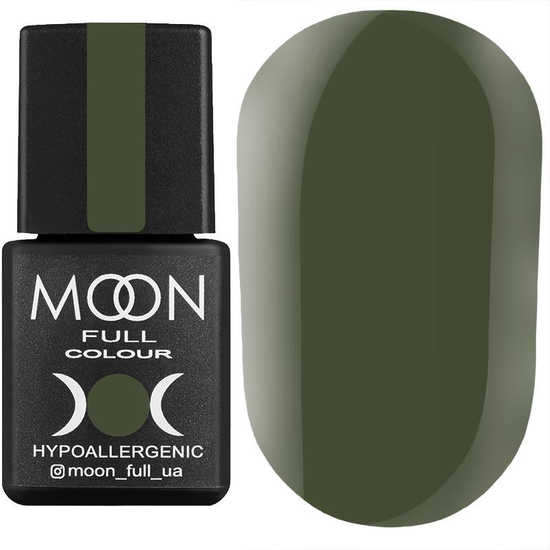 Гель-лак MOON FULL color Gel polish №213 (темно-оливковый, эмаль), 8 мл