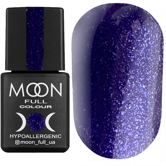 Гель-лак MOON FULL color Gel polish №318 (фіолетовий з сріблястим шіммери), 8 мл
