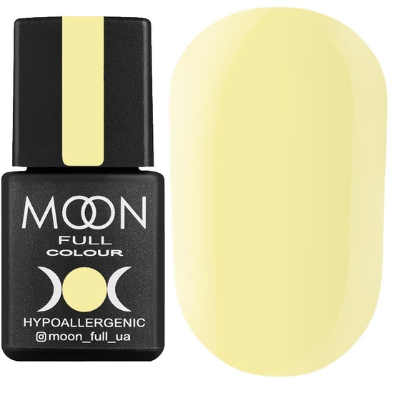 Гель-лак MOON FULL color Gel polish №608 (молочно-гірчичний світлий, емаль), 8 мл