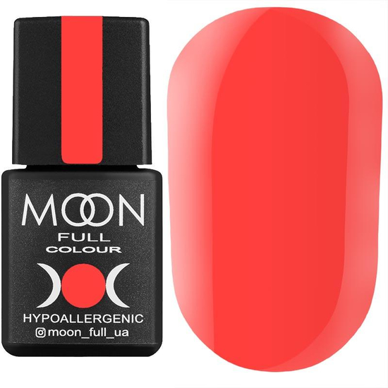 Гель-лак MOON FULL color Gel polish №616 (розовато-красный, эмаль), 8 мл
