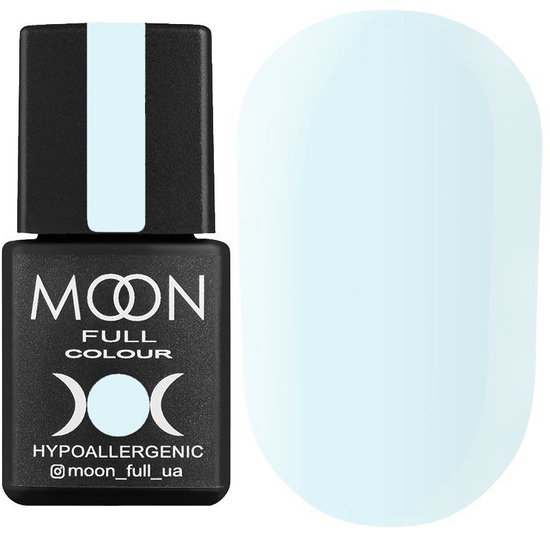 Гель-лак MOON FULL color Gel polish №627 (біло-блакитний, емаль), 8 мл