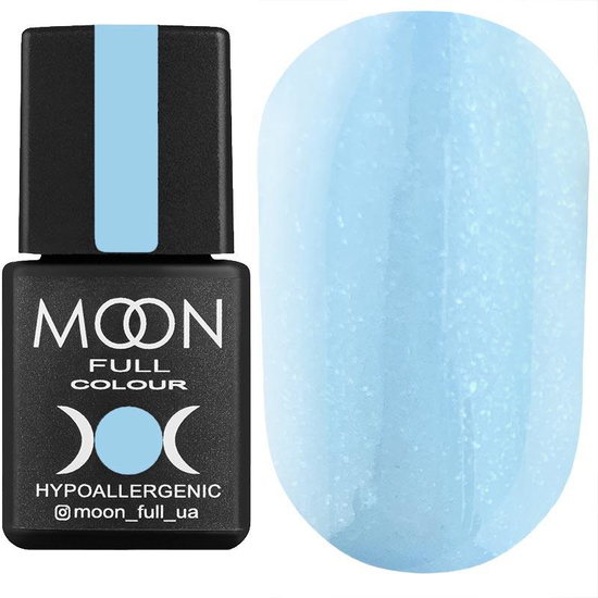 Гель-лак MOON FULL color Gel polish №630 (ніжно-блакитний, емаль), 8 мл