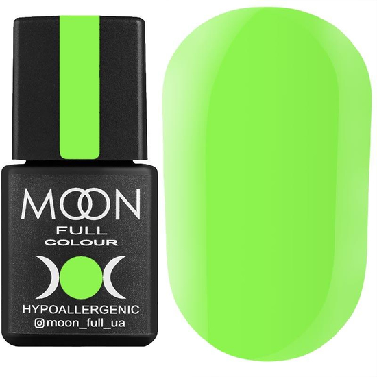 Гель-лак MOON FULL Neon color Gel polish №702 (салатовий яскравий, неон), 8 мл
