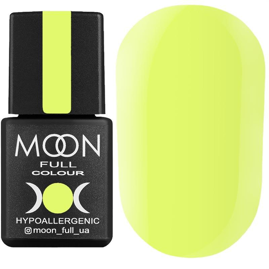 Гель-лак MOON FULL Neon color Gel polish №703 (лимонний, неон), 8 мл