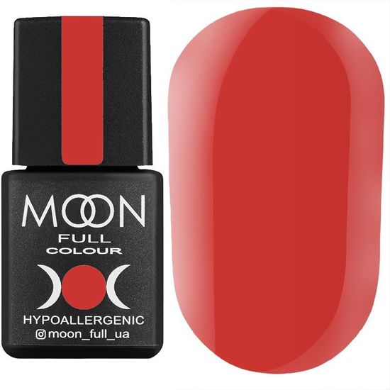 Гель-лак MOON FULL color Gel polish №115 (розово-красный, эмаль), 8 мл