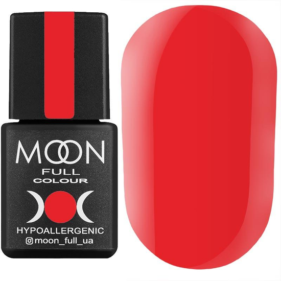 Гель-лак MOON FULL color Gel polish №126 (яркий огненно-розовый, эмаль), 8 мл