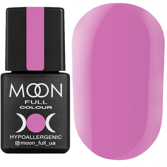 Гель-лак MOON FULL color Gel polish №162 (пастельний бузковий, емаль), 8 мл