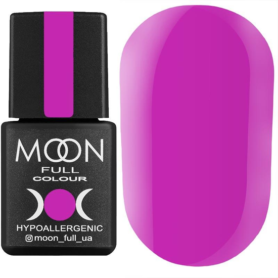 Гель-лак MOON FULL color Gel polish №163 (ярко-сиреневый, эмаль), 8 мл