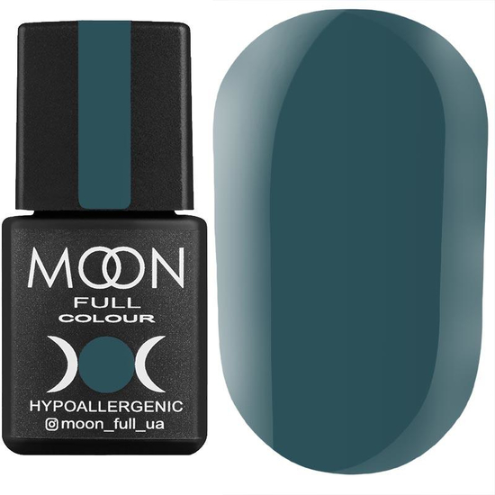 Гель-лак MOON FULL color Gel polish №184 (серо-зеленый, эмаль), 8 мл