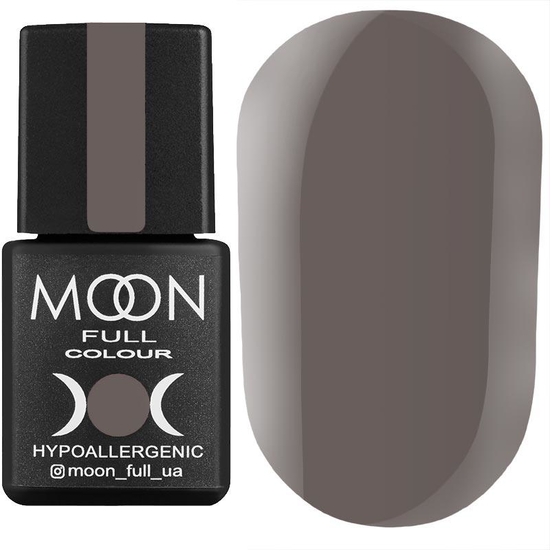 Гель-лак MOON FULL color Gel polish №195 (темний попіл, емаль), 8 мл