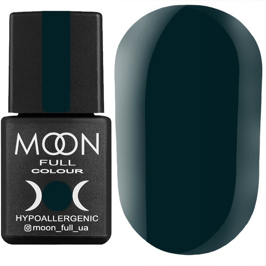Гель-лак MOON FULL color Gel polish №217 (синьо-зелений, емаль), 8 мл