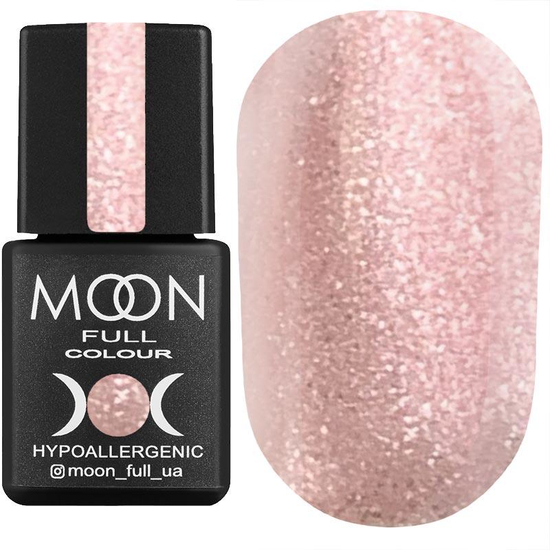 Гель-лак MOON FULL color Gel polish №308 (приглушений рожевий з шіммери), 8 мл