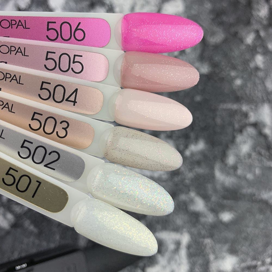 Гель-лак MOON FULL Opal color Gel polish №505 (бежево-сиреневый с разноцветным шиммером), 8 мл2